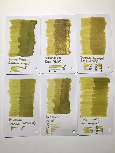 Ink Review: Antigua's Olive fountain pen ink — Inky Inspirations